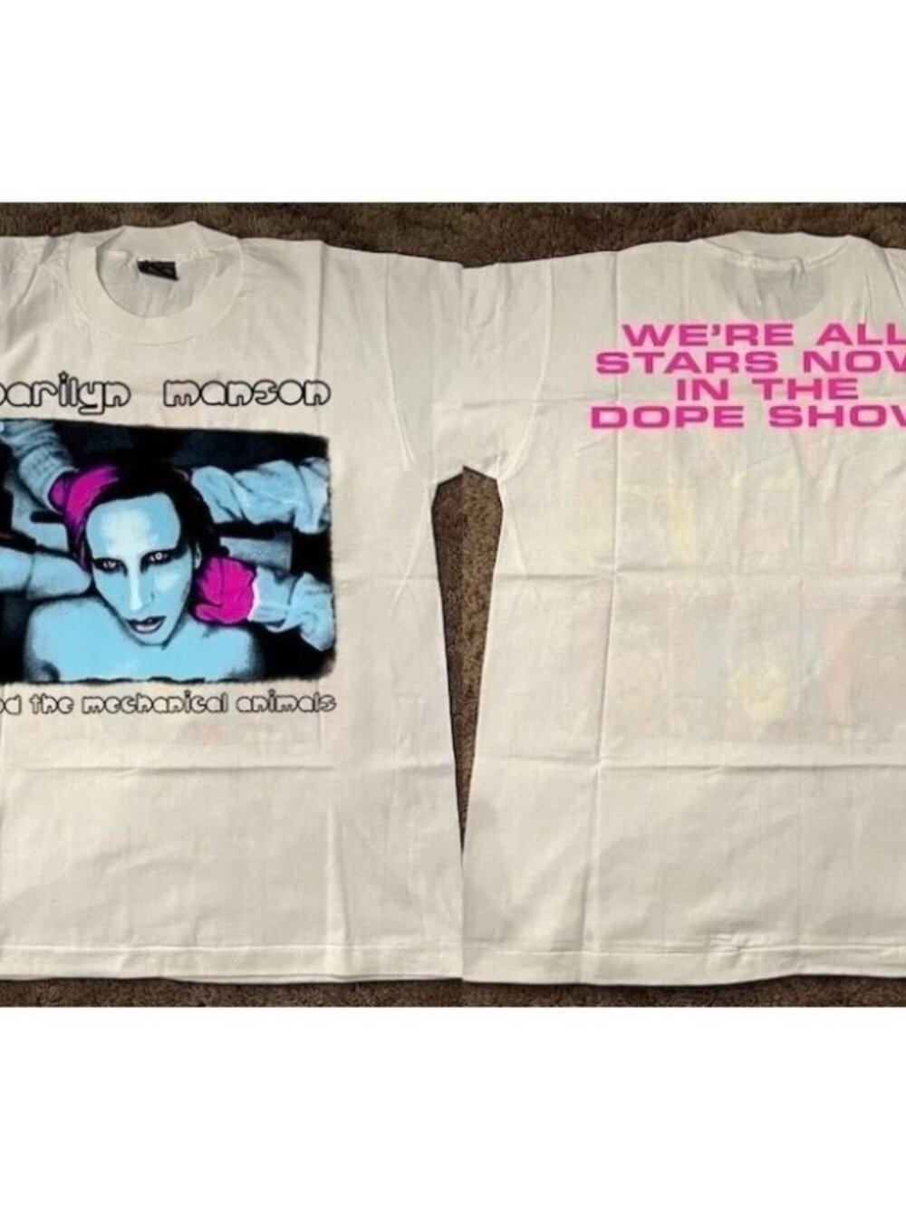 Marilyn Manson The Mechanical Animals 2 Sided Band Graphic T-Shirt